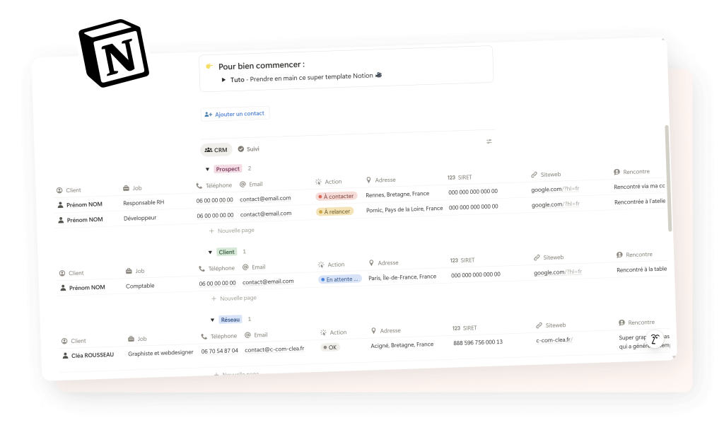 CRM Notion Template Cover